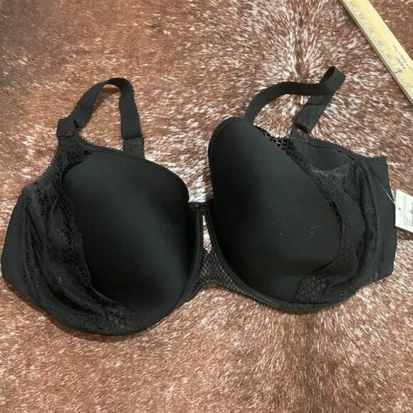 Elomi Charley Bandless Spacer Molded Underwire Bra Black  NWT - Picture 3 of 7